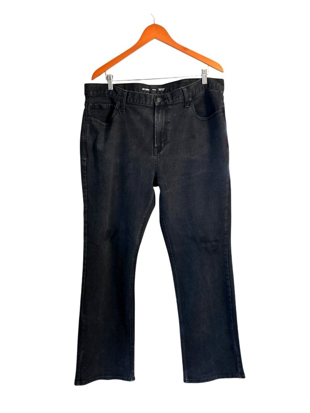 Old Navy Mens Boot-Cut Built In Flex Jeans Size 40x32 Black Denim